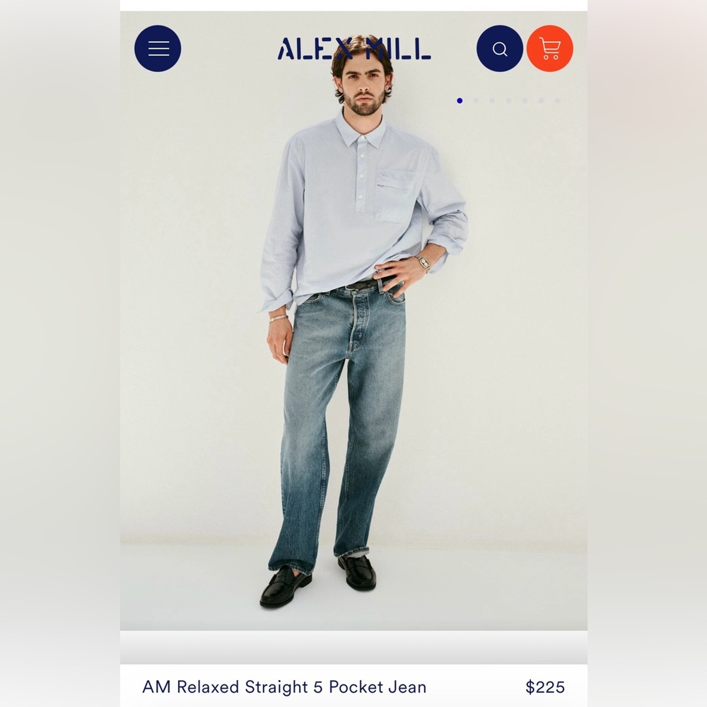 Alex Mill Relaxed Straight 5 Pocket Men’s Jean - Picture 2 of 12